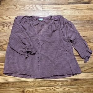 Umgee - 3/4 length blush-colored shirt- like new/no damage